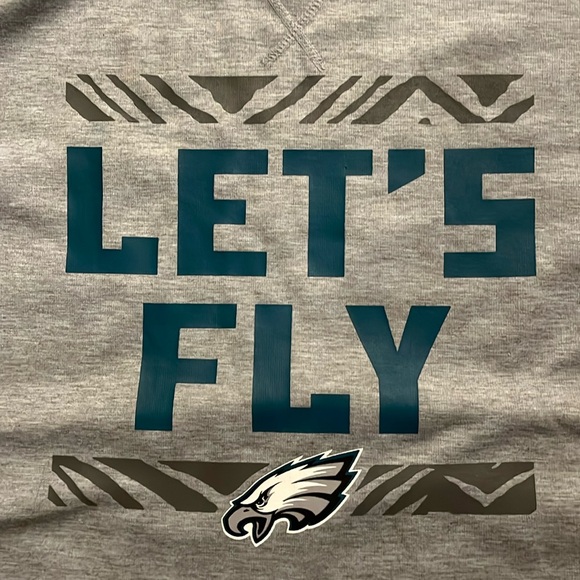 Zubaz NFL Women’s Philadelphia Eagles  Heather Gray Crewneck Sweatshirt Size L - Picture 2 of 5